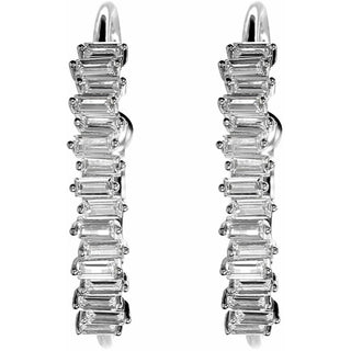 Crystal Classic in Gold 1.5" Austrian Crystal Hoop Earring