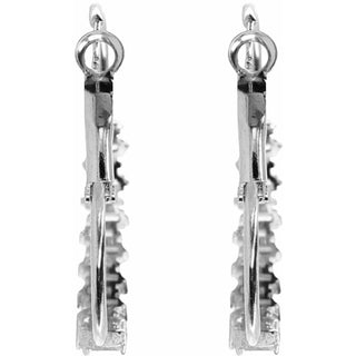 Crystal Classic in Gold 1.5" Austrian Crystal Hoop Earring
