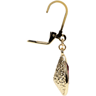 Siam Teardrop 18K Gold Plated Austrian Crystal Dangle Earring