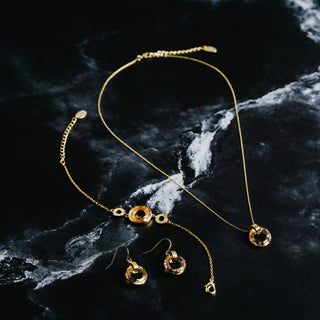 Cosmic Gold Plated Austrian Element Necklace