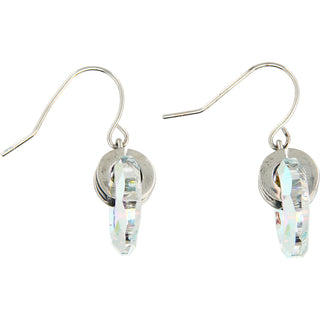 Iridescent Crystal Cosmic Rhodium Austrian Element Drop Earrings