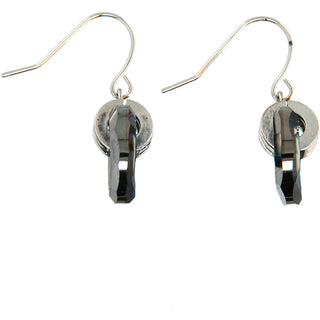 Bermuda Blue Cosmic Rhodium Austrian Element Drop Earrings