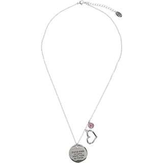 Sisters
Light Rose Crystal 16.5"-20.5" Engraved Rhodium Plated Austrian Element Necklace