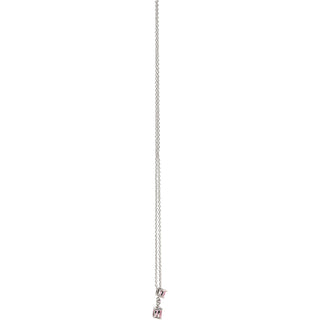 16 Rose Zircon 16.5"-18.5" Celebration Rhodium Plated Necklace