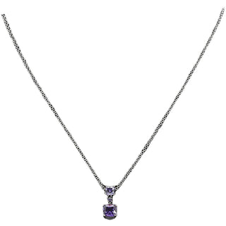 40
Violet Zircon 16.5"-18.5" Celebration Rhodium Plated Necklace