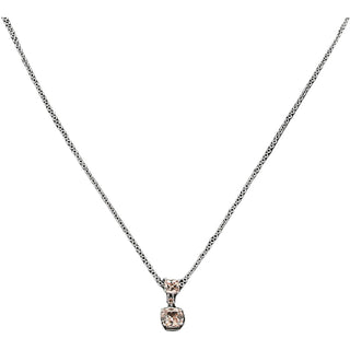 50 Topaz Zircon 16.5"-18.5" Celebration Rhodium Plated Necklace