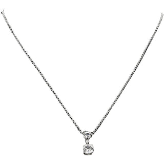 Celebrate Clear Zircon 16.5"-18.5" Celebration Rhodium Plated Necklace