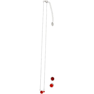 July Ruby 16.5"-18.5" Birthstone Jewelry Gift Set