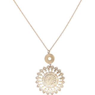 Rose Gold Mandala Mother of Pearl Necklace