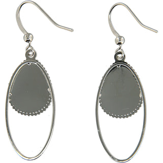 Silver Double Drop Turquoise Earrings