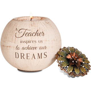 Teacher 4" Round Tealight Candle Holder