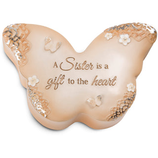 Sister 4" x 2.5" Butterfly Keepsake Box