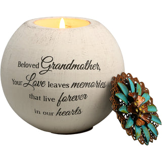 Beloved Grandmother 4" Round Tealight Candle Holder