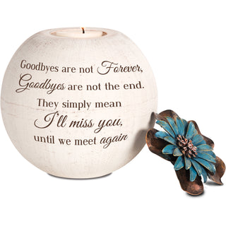 Goodbyes 5" Round Tealight Candle Holder