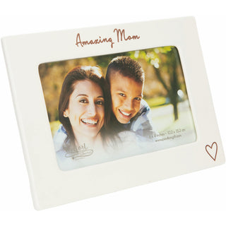 Amazing Mom 7.5" x 5.5" Ceramic Frame (Holds 6" x 4" Photo)