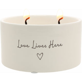 Love Lives Here Double Wick 10 oz 100% Soy Wax Candle
Scent: Tranquility