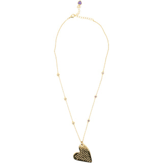 Mom 18.5" Gold Plated Engraved Necklace