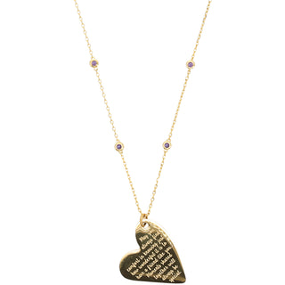 Friend 18.5" Gold Plated Engraved Necklace