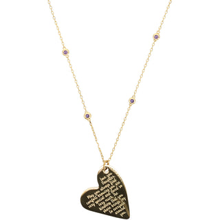 Daughter 18.5" Gold Plated Engraved Necklace