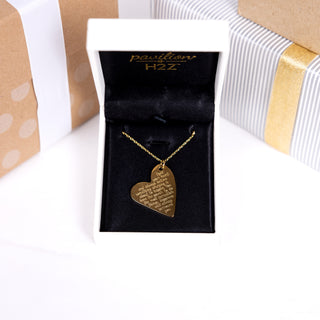 Believe 18.5" Gold Plated Engraved Necklace