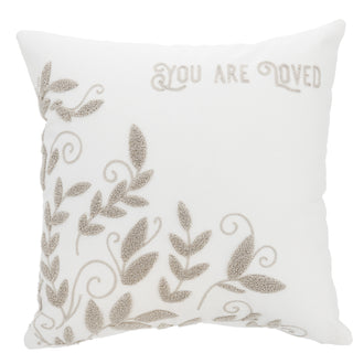 Loved - Vines 16" Punch Needle Embroidered Pillow