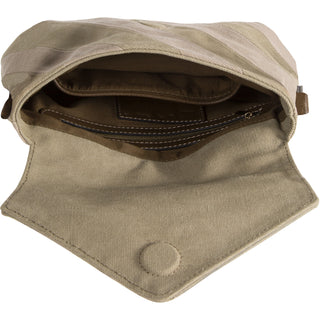 Olive 9" x 6.5" Canvas Shoulder Bag