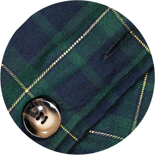 Deep Sea Plaid 58.5" x 11" Flannel Pocket Scarf