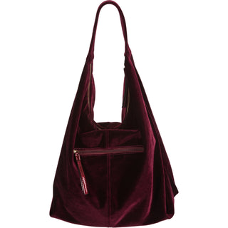 Coffee Velvet Shoulder Bag