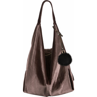 Wine Velvet Shoulder Bag