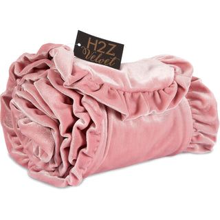 Black Ruffled Velvet Scarf