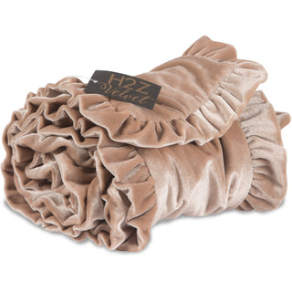 Black Ruffled Velvet Scarf