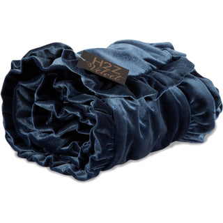 Black Ruffled Velvet Scarf