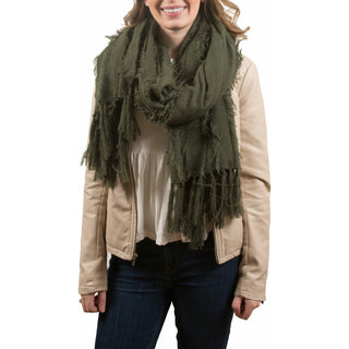 Oversized Frayed Scarf