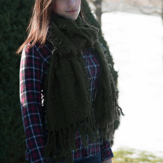 Oversized Frayed Scarf