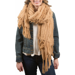 Oversized Frayed Scarf