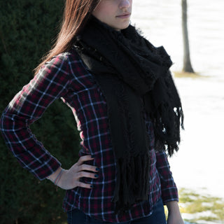 Oversized Frayed Scarf