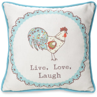 Live, Love, Laugh 12" x 12" Canvas Pillow