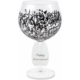 Black Vines 24 oz Hand Decorated Glass