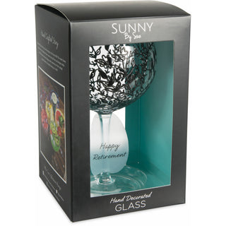 Black Vines 24 oz Hand Decorated Glass