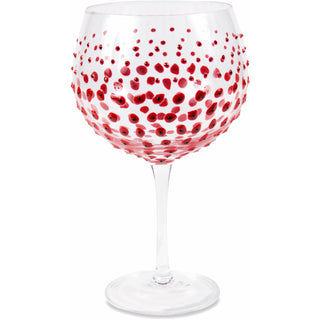 Red Poppies 24 oz Hand Decorated Glass