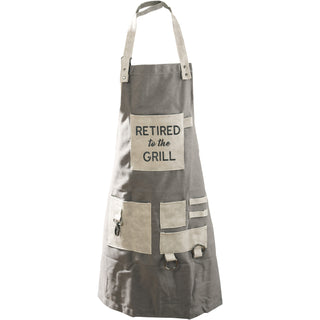 Retired to the Grill Canvas Grilling Apron