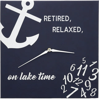 Retired On Lake Time 12.25" Wall Clock