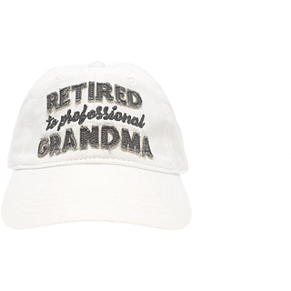 Professional Grandma White Adjustable Hat