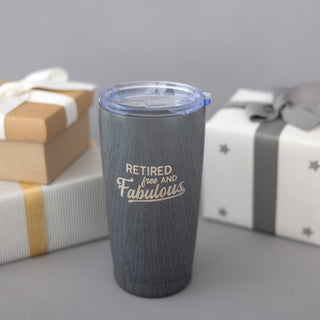 Fabulous 20 oz Wood Finish Stainless Steel Travel Tumbler