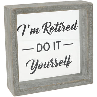 Do It Yourself 5" x 5" Wood Framed Glass Plaque