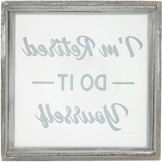 Do It Yourself 5" x 5" Wood Framed Glass Plaque