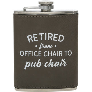 Pub Chair PU Leather & Stainless Steel 8 oz Flask