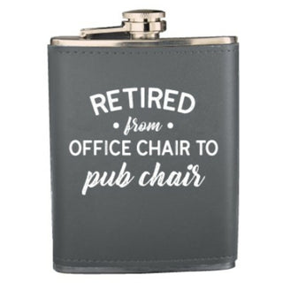 Pub Chair PU Leather & Stainless Steel 8 oz Flask