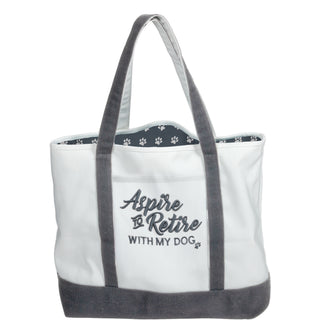 With My Dog Canvas Tote Bag