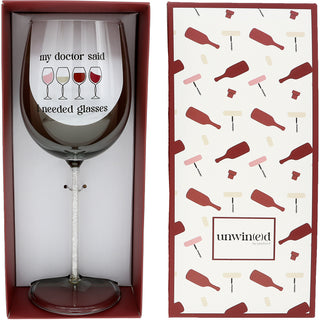 Needed Glasses Gift Boxed 17 oz Wine Glass